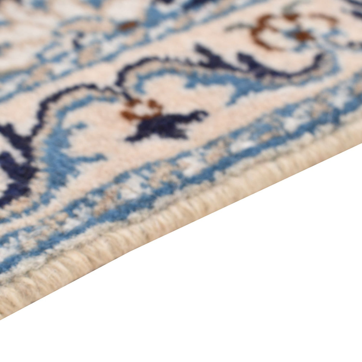 Tapis persan - Nain - 89 x 57 cm - bleu foncé