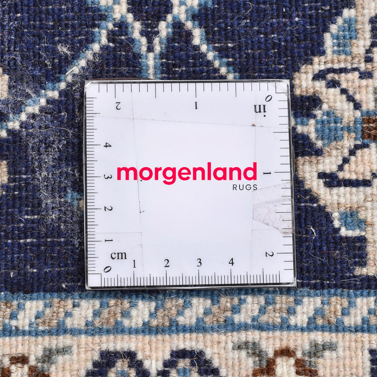 Tapis persan - Nain - 89 x 57 cm - bleu foncé