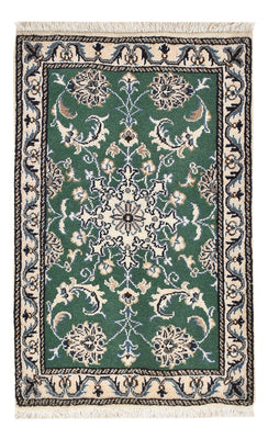 Tapis persan - Nain - 90 x 57 cm - vert
