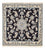 Tapis de couloir Tapis persan - Nain - 100 x 93 cm - bleu foncé