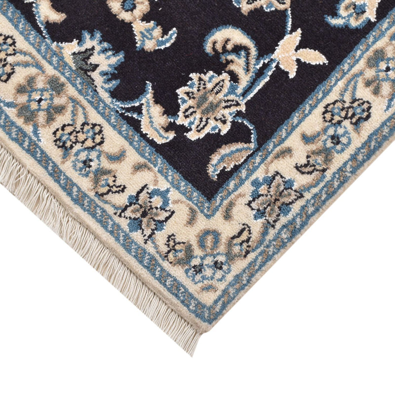 Tapis de couloir Tapis persan - Nain - 100 x 93 cm - bleu foncé