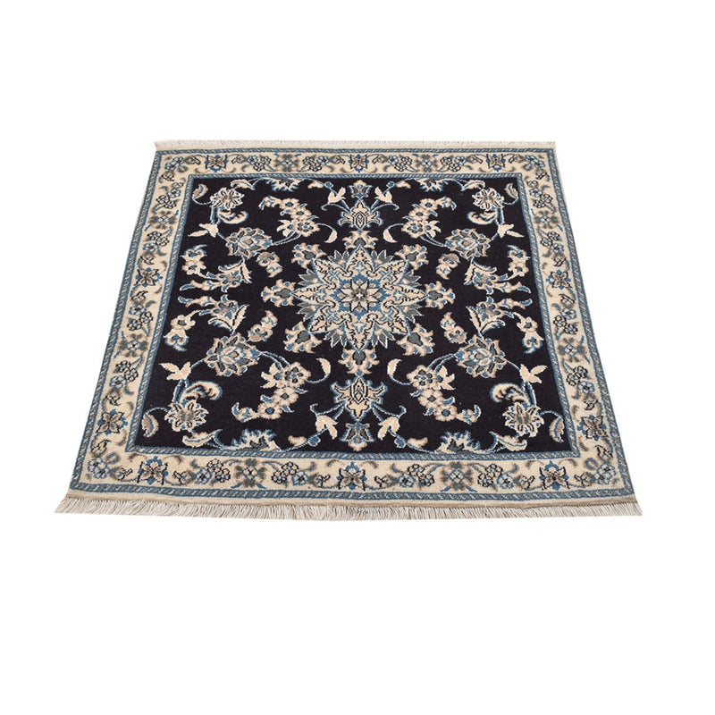 Tapis de couloir Tapis persan - Nain - 100 x 93 cm - bleu foncé