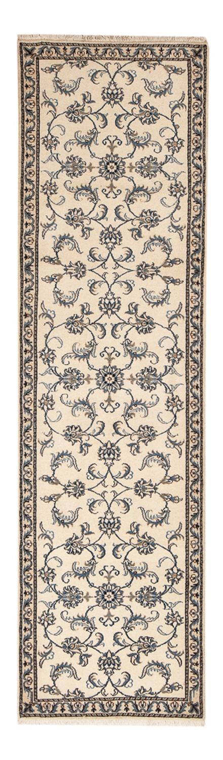 Tapis de couloir Tapis persan - Nain - 300 x 80 cm - beige