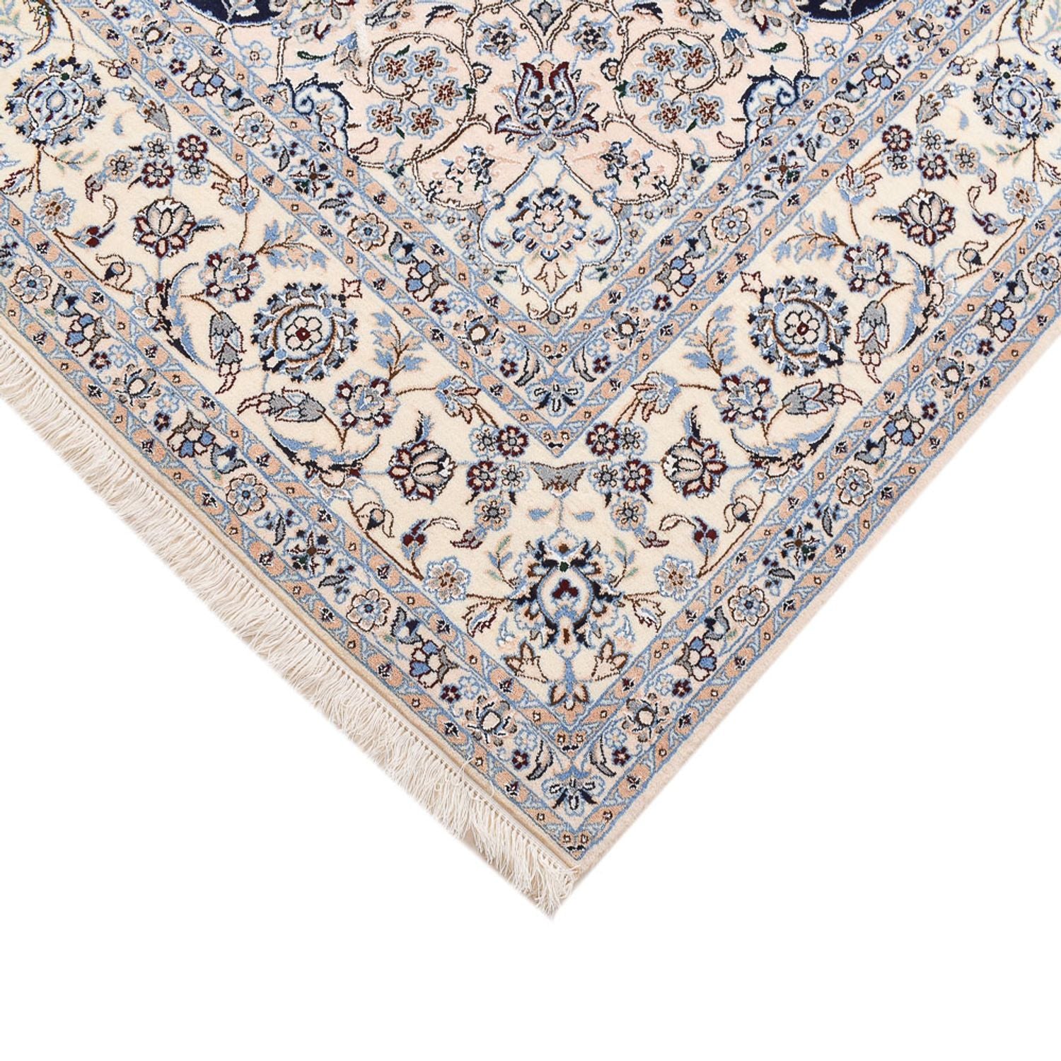 Tapis persan - Nain - Premium originale  - 211 x 269 cm - bleu foncé