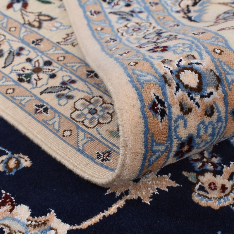 Tapis persan - Nain - Premium originale  - 211 x 269 cm - bleu foncé
