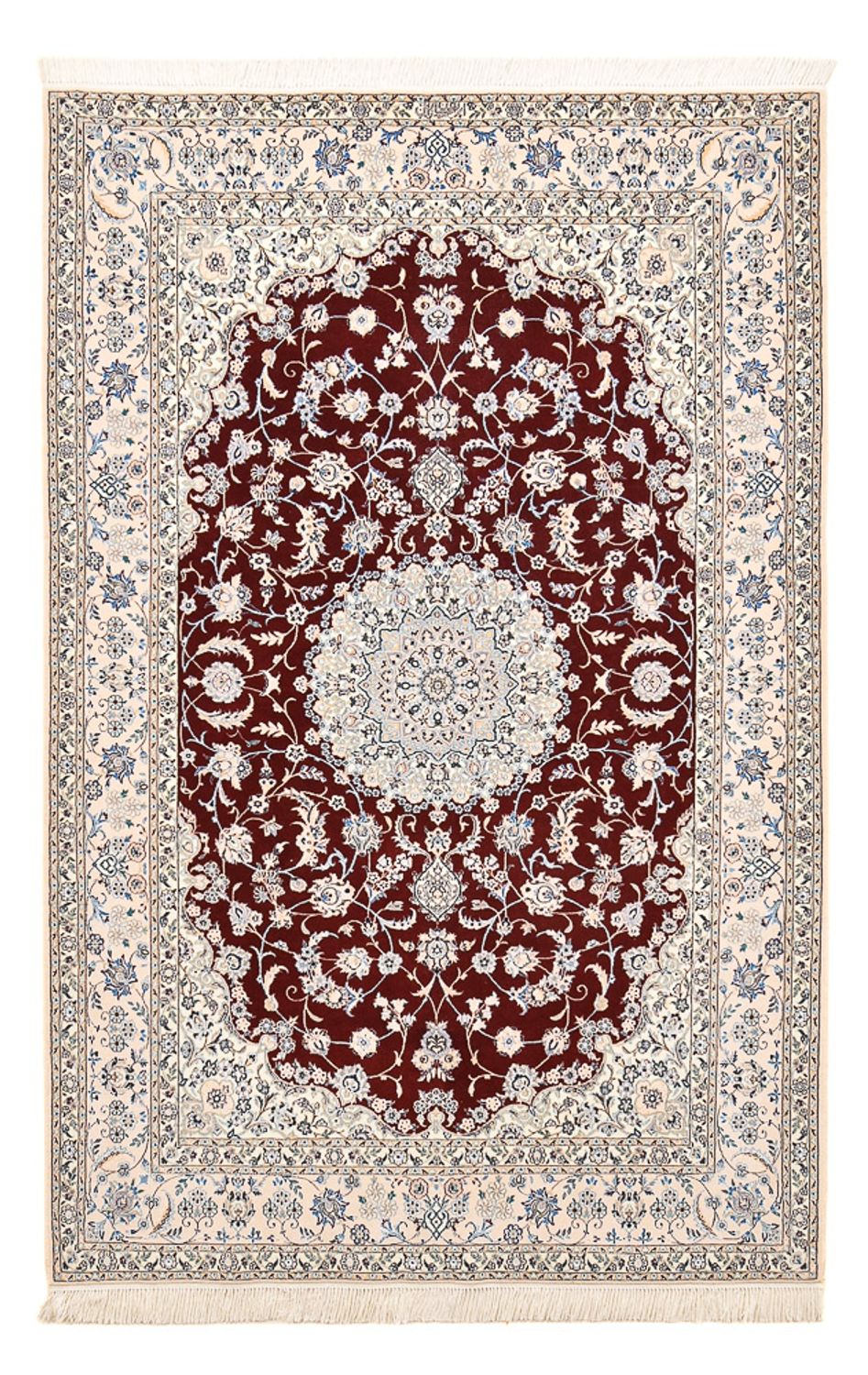 Tapis persan - Nain - Premium - 236 x 150 cm - rouge foncé
