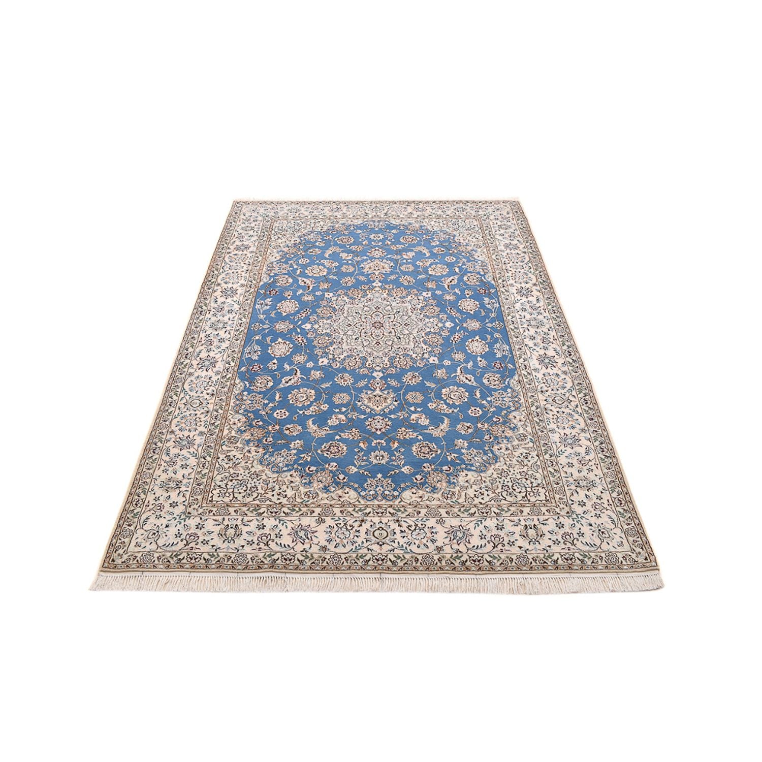 Tapis persan - Nain - Premium - 221 x 159 cm - bleu