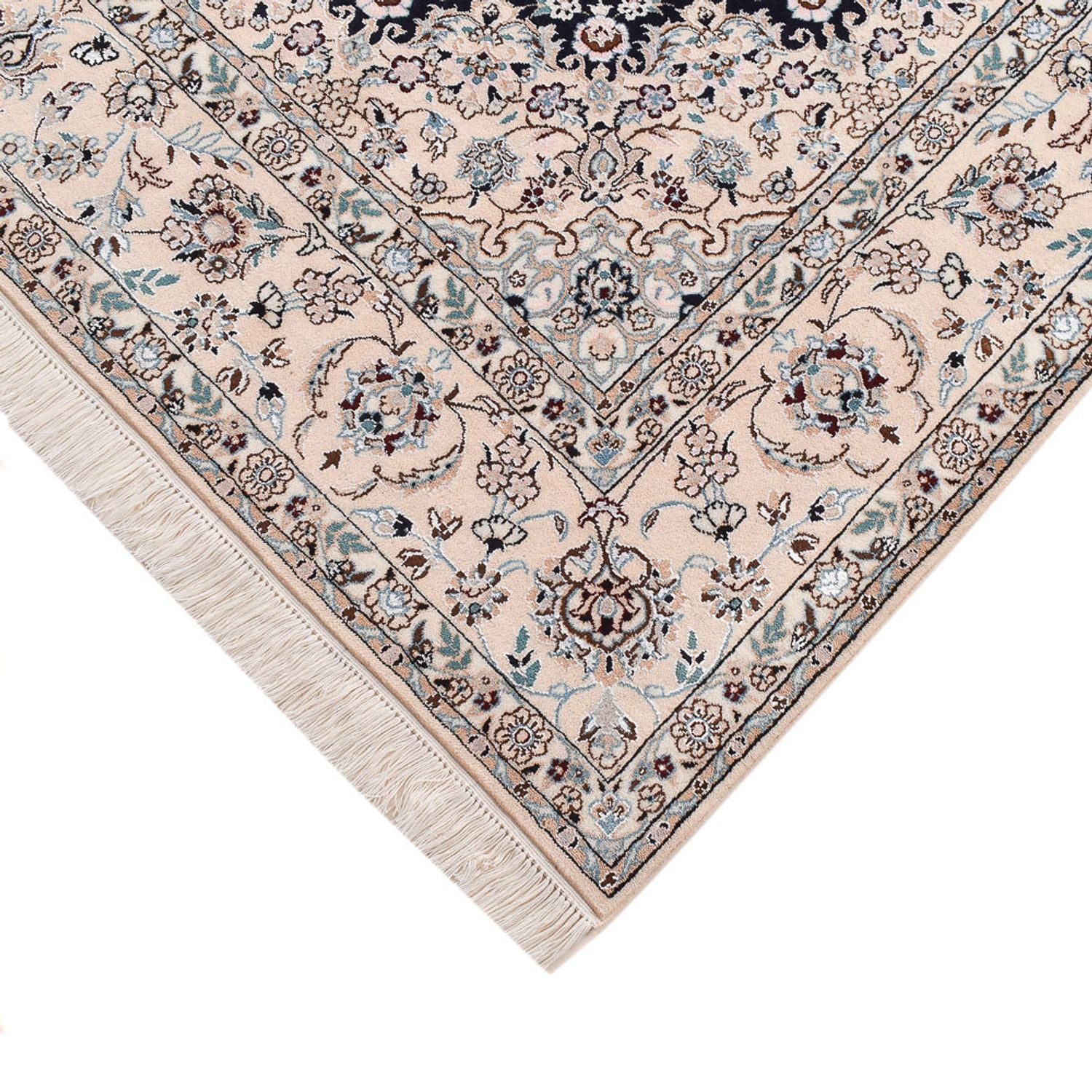 Tapis persan - Nain - Premium - 237 x 158 cm - bleu foncé
