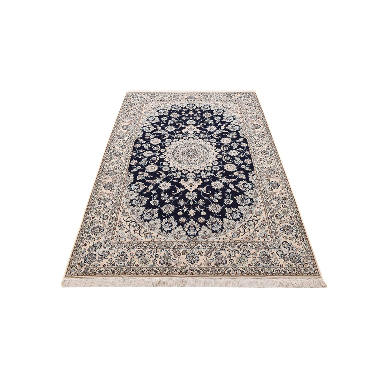 Tapis persan - Nain - Premium - 245 x 165 cm - bleu foncé