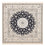 Tapis persan - Nain - Premium carré  - 181 x 178 cm - bleu foncé