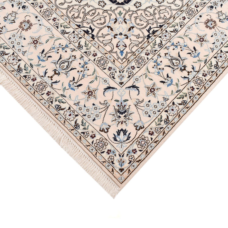 Tapis persan - Nain - Premium carré  - 181 x 178 cm - bleu foncé