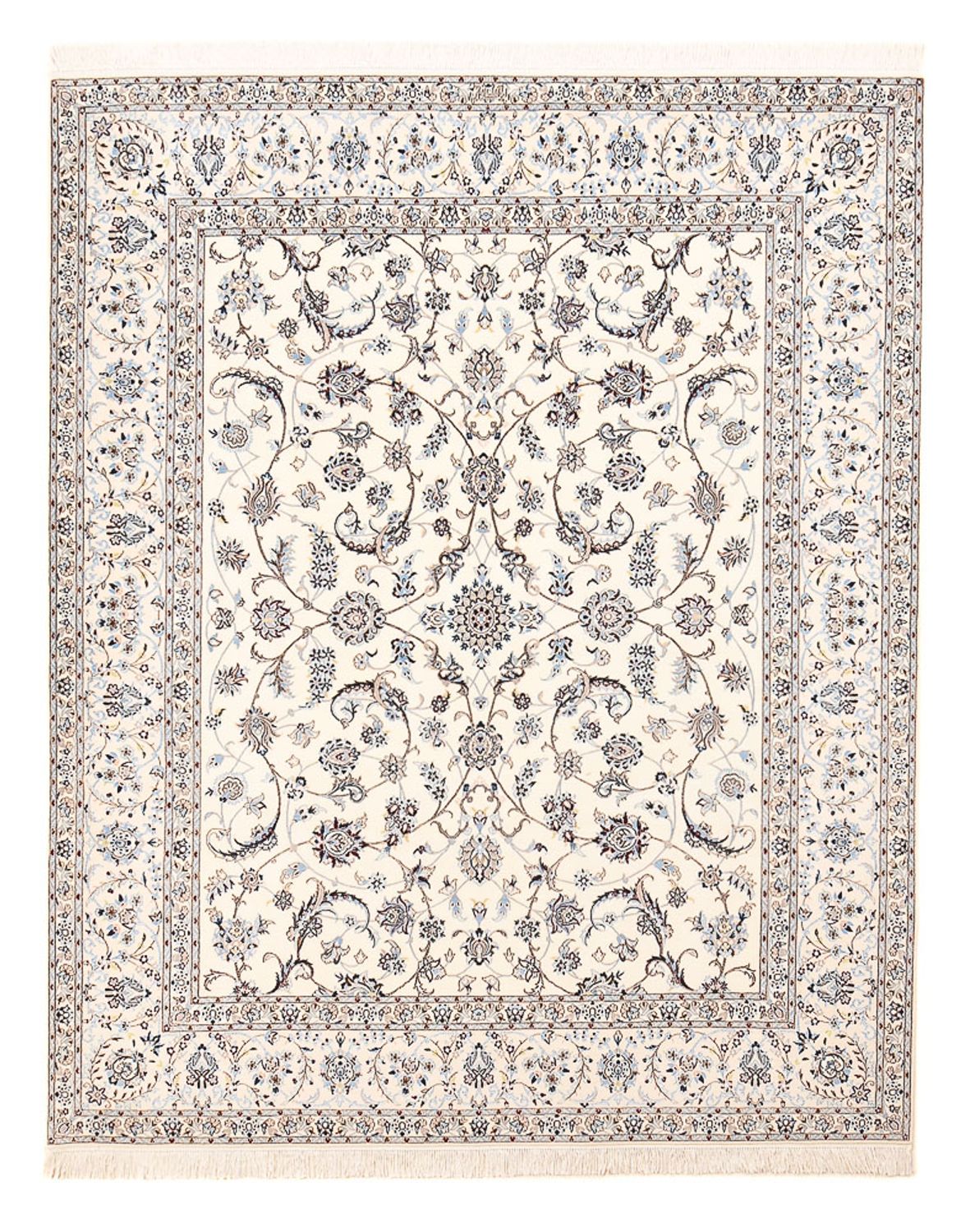 Tapis persan - Nain - Premium - 255 x 210 cm - gris clair