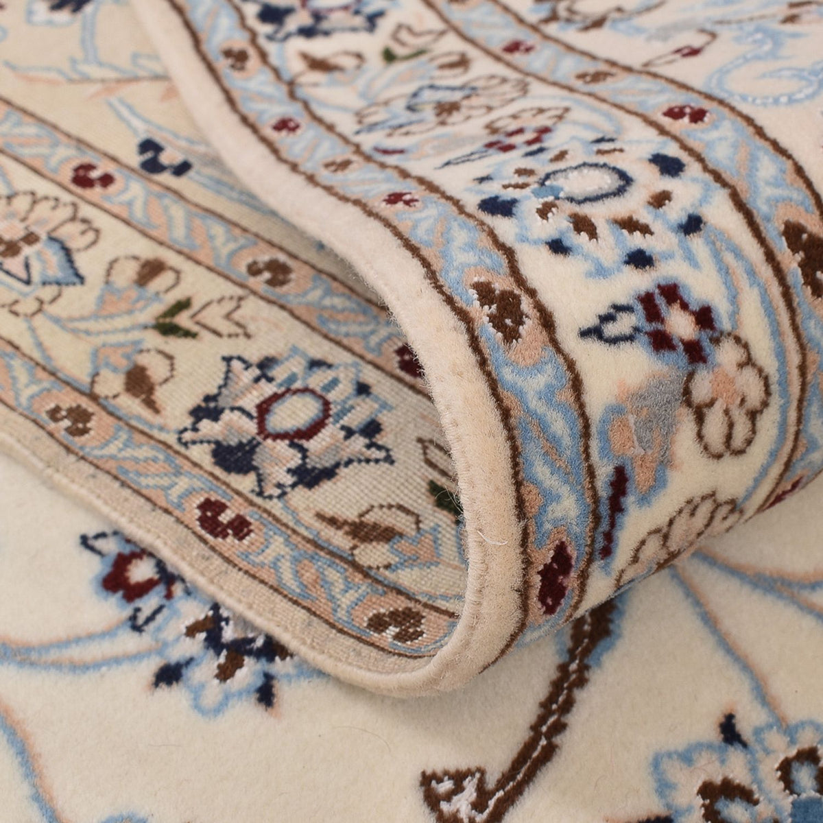 Tapis persan - Nain - Premium - 255 x 210 cm - gris clair