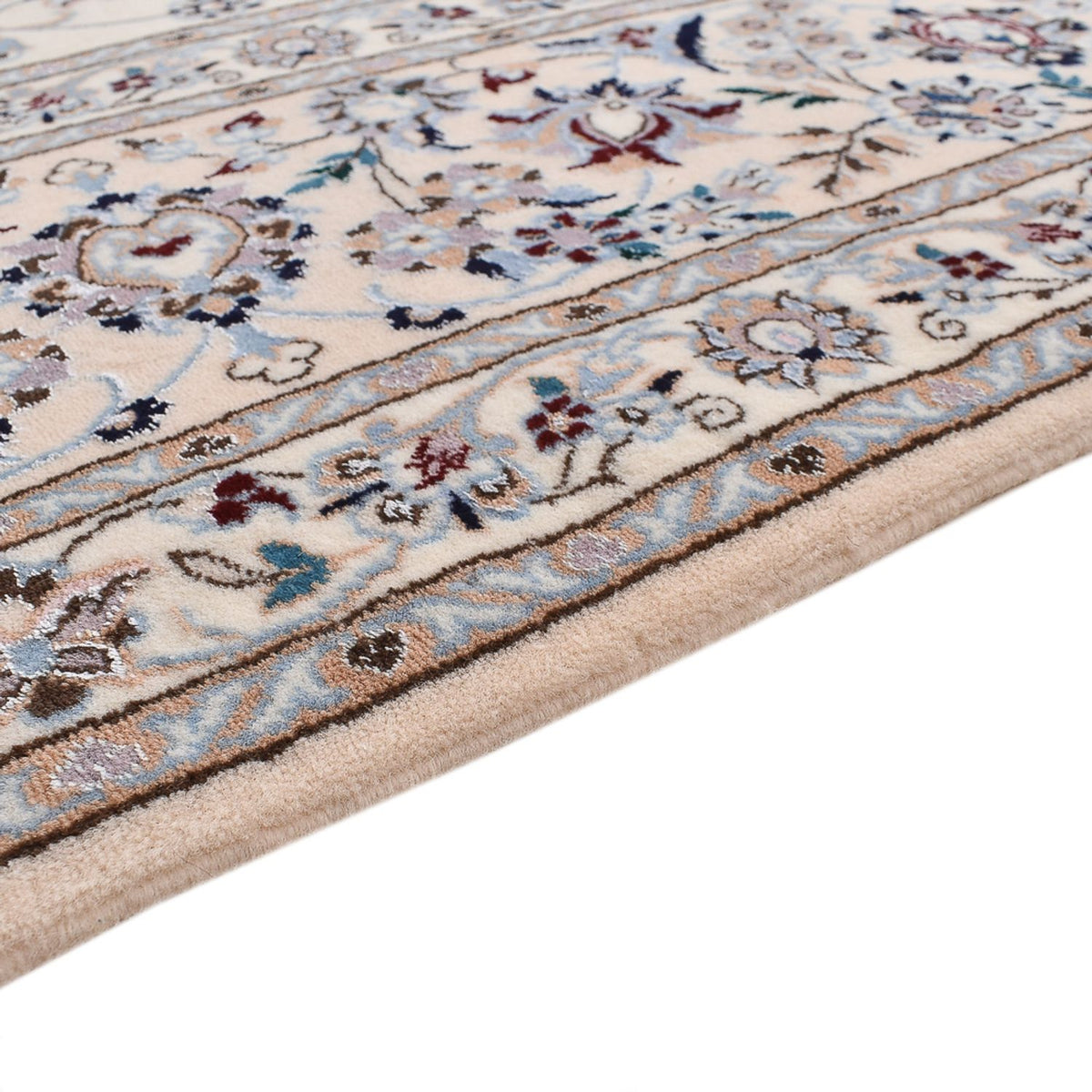 Tapis persan - Nain - Premium carré  - 204 x 207 cm - gris clair