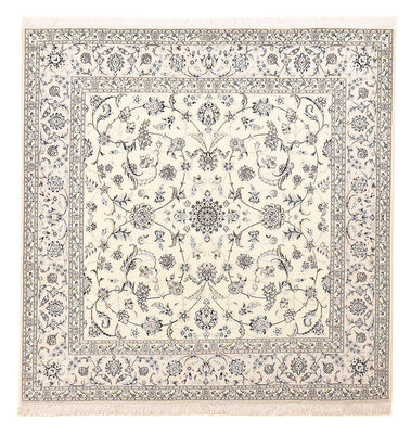 Tapis persan - Nain - Premium carré  - 205 x 206 cm - gris clair