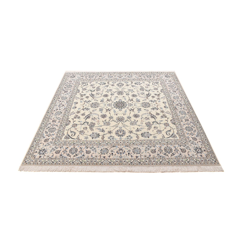 Tapis persan - Nain - Premium carré  - 205 x 206 cm - gris clair