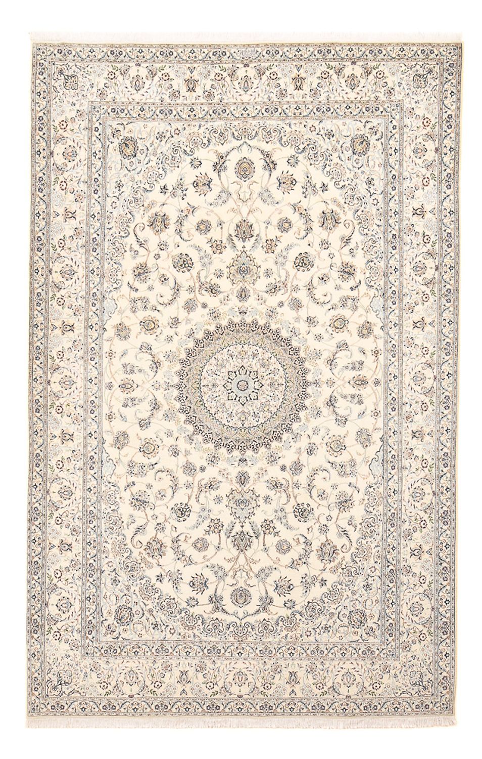 Tapis persan - Nain - Royal - 305 x 205 cm - gris clair