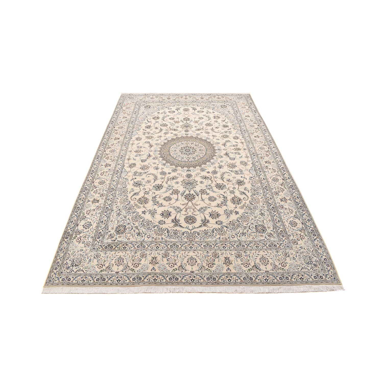 Tapis persan - Nain - Royal - 305 x 205 cm - gris clair