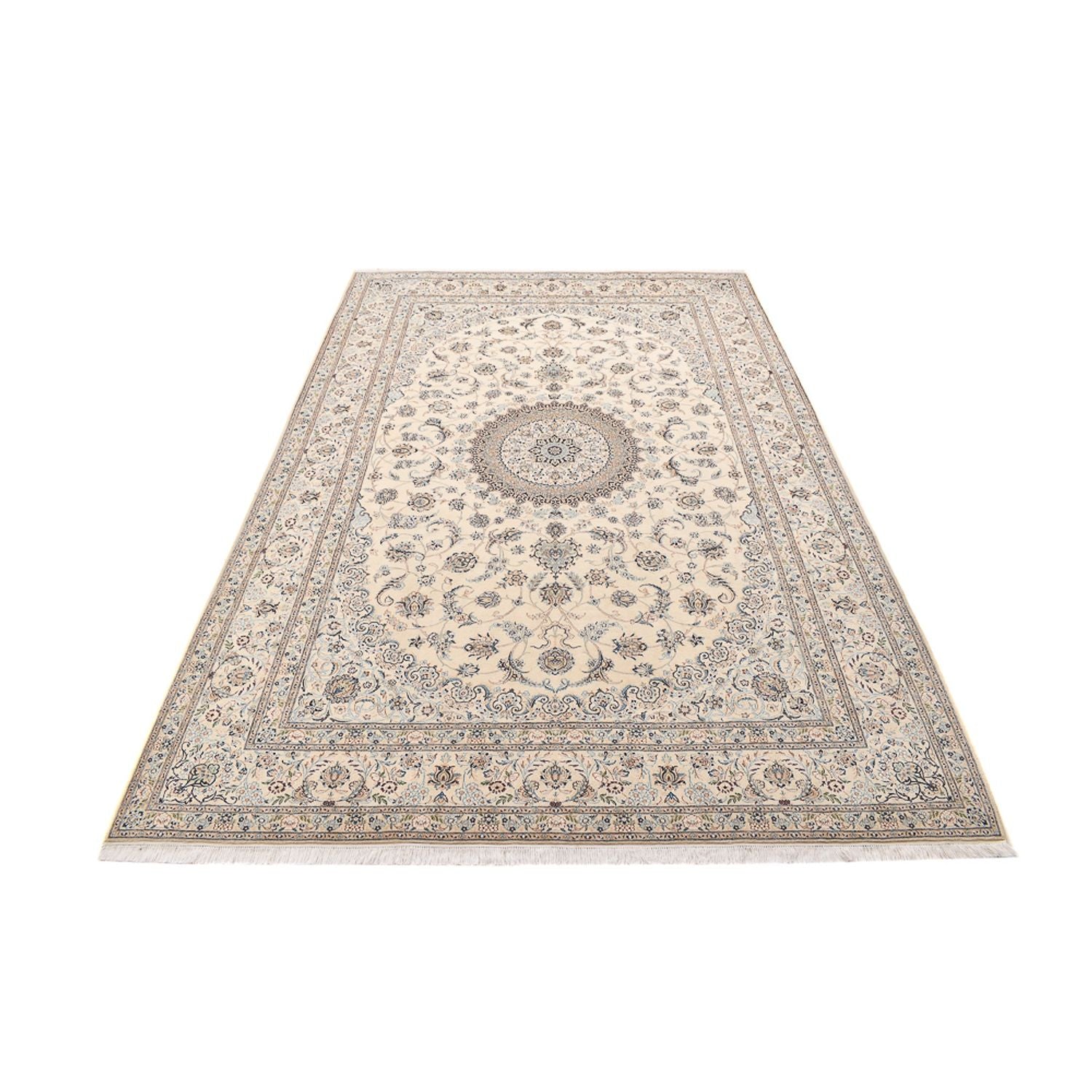 Tapis persan - Nain - Royal - 305 x 205 cm - gris clair