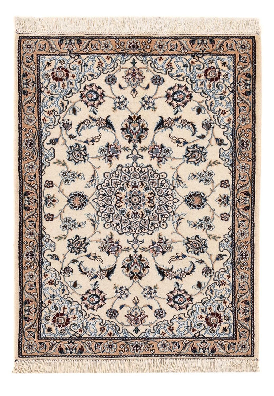 Tapis persan - Nain - Royal - 87 x 66 cm - crème