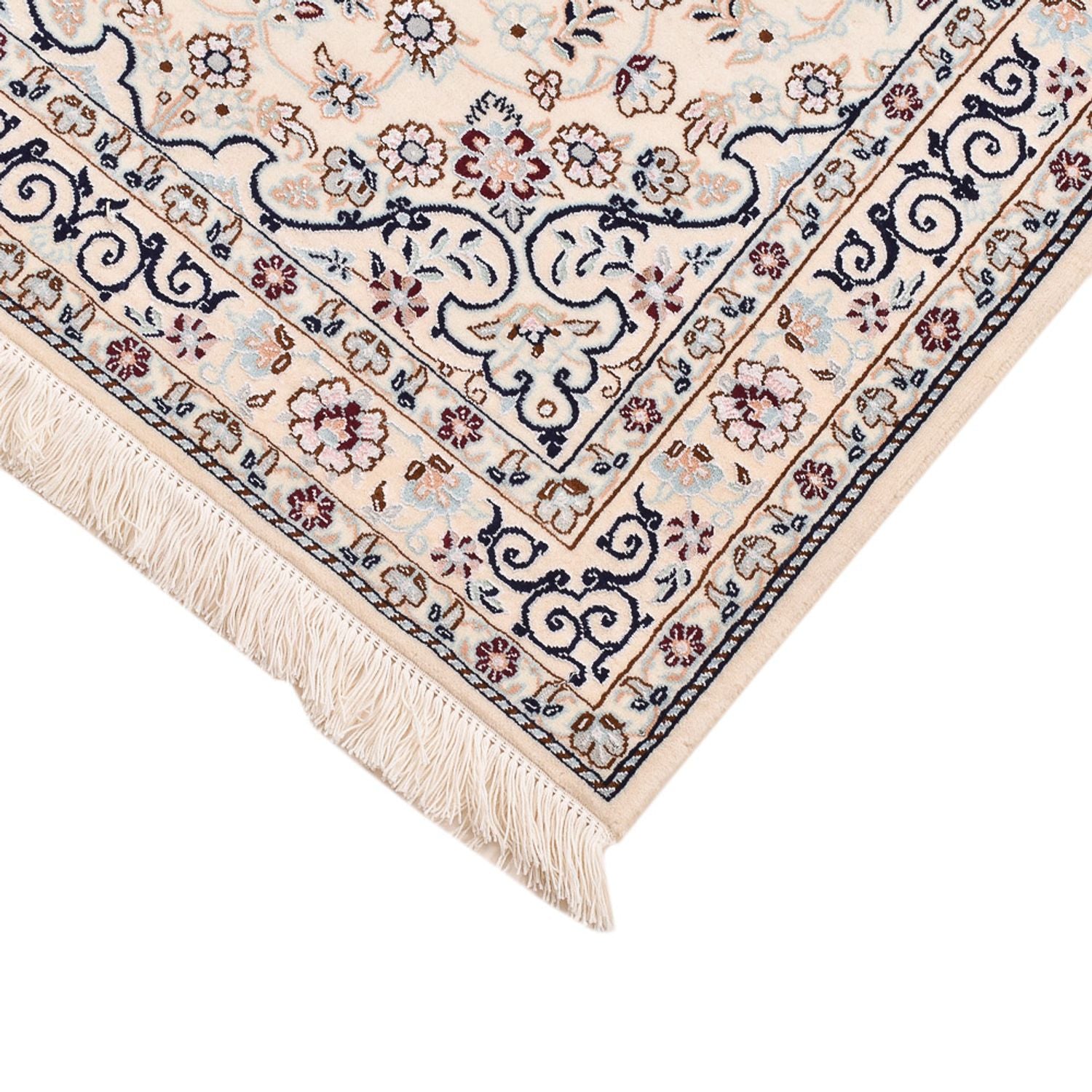 Tapis persan - Nain - Royal - 105 x 81 cm - gris clair
