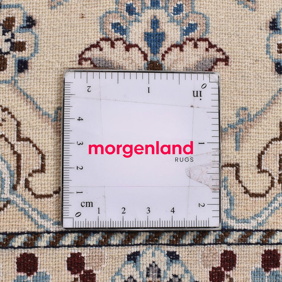 Tapis persan - Nain - Royal - 109 x 69 cm - gris clair