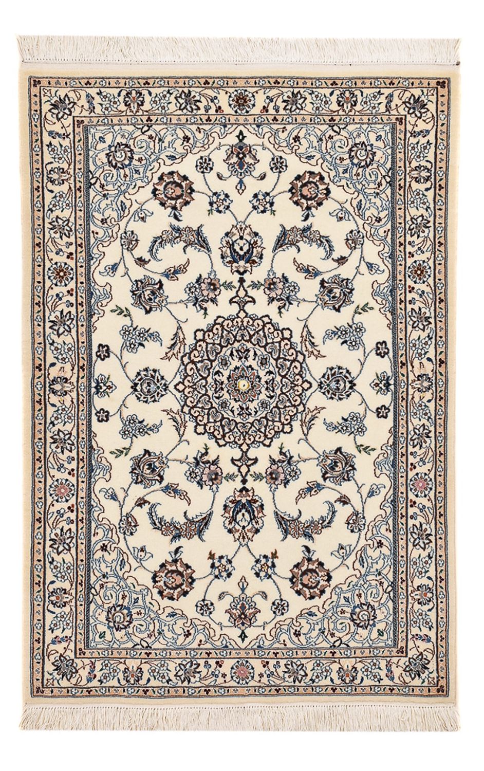 Tapis persan - Nain - Royal - 108 x 72 cm - gris clair