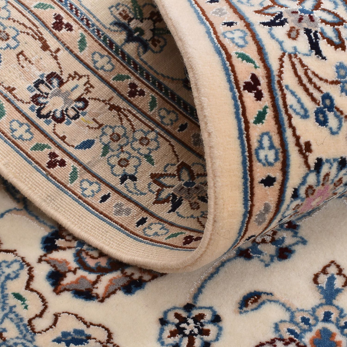 Tapis persan - Nain - Royal - 108 x 72 cm - gris clair