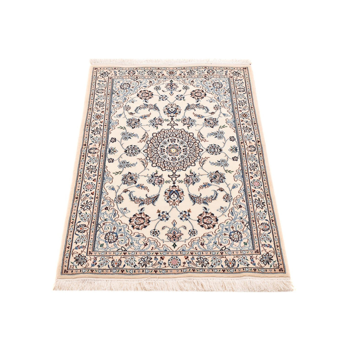 Tapis persan - Nain - Royal - 108 x 72 cm - gris clair