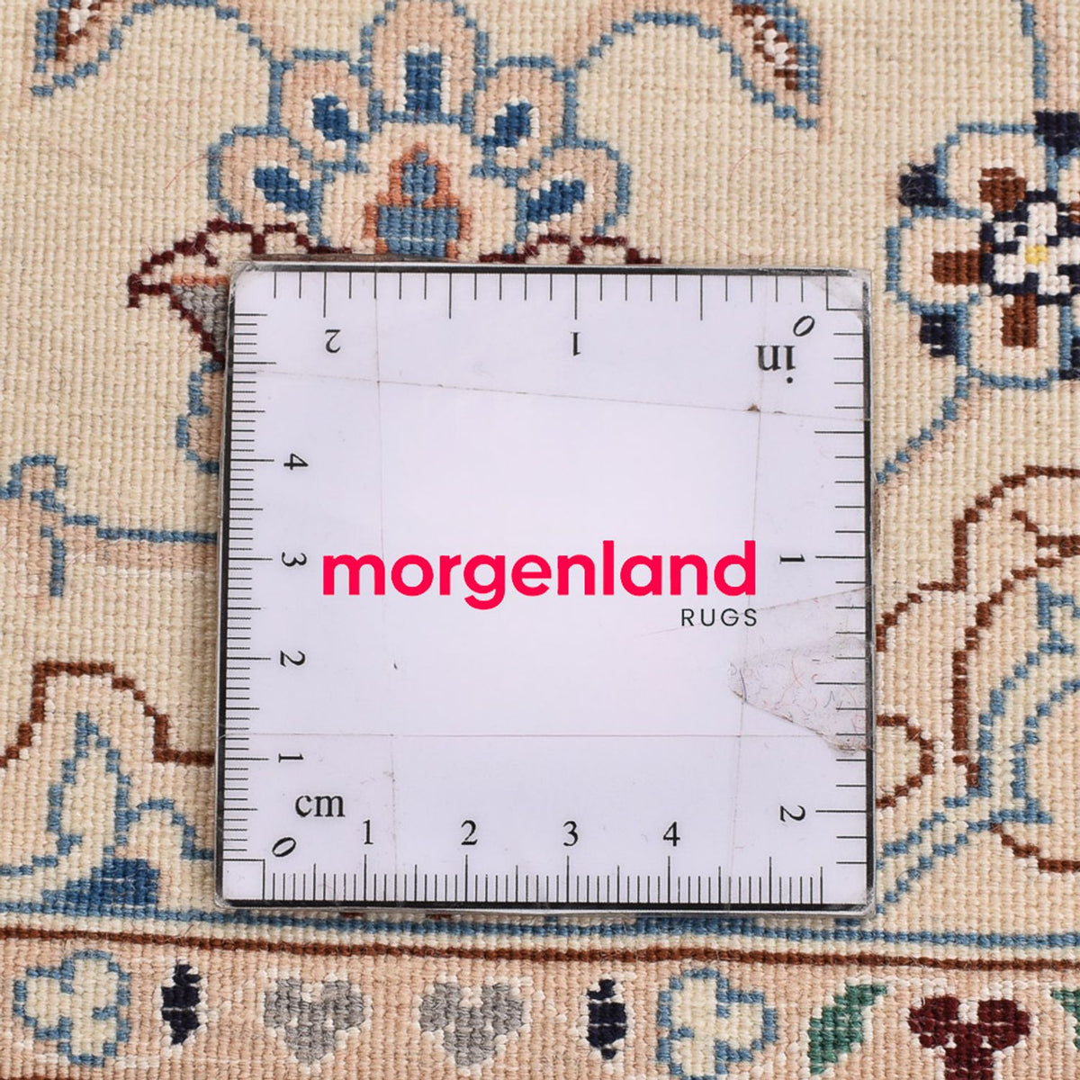 Tapis persan - Nain - Royal - 108 x 72 cm - gris clair