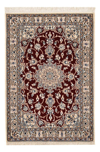 Tapis persan - Nain - Royal - 94 x 63 cm - rouge foncé