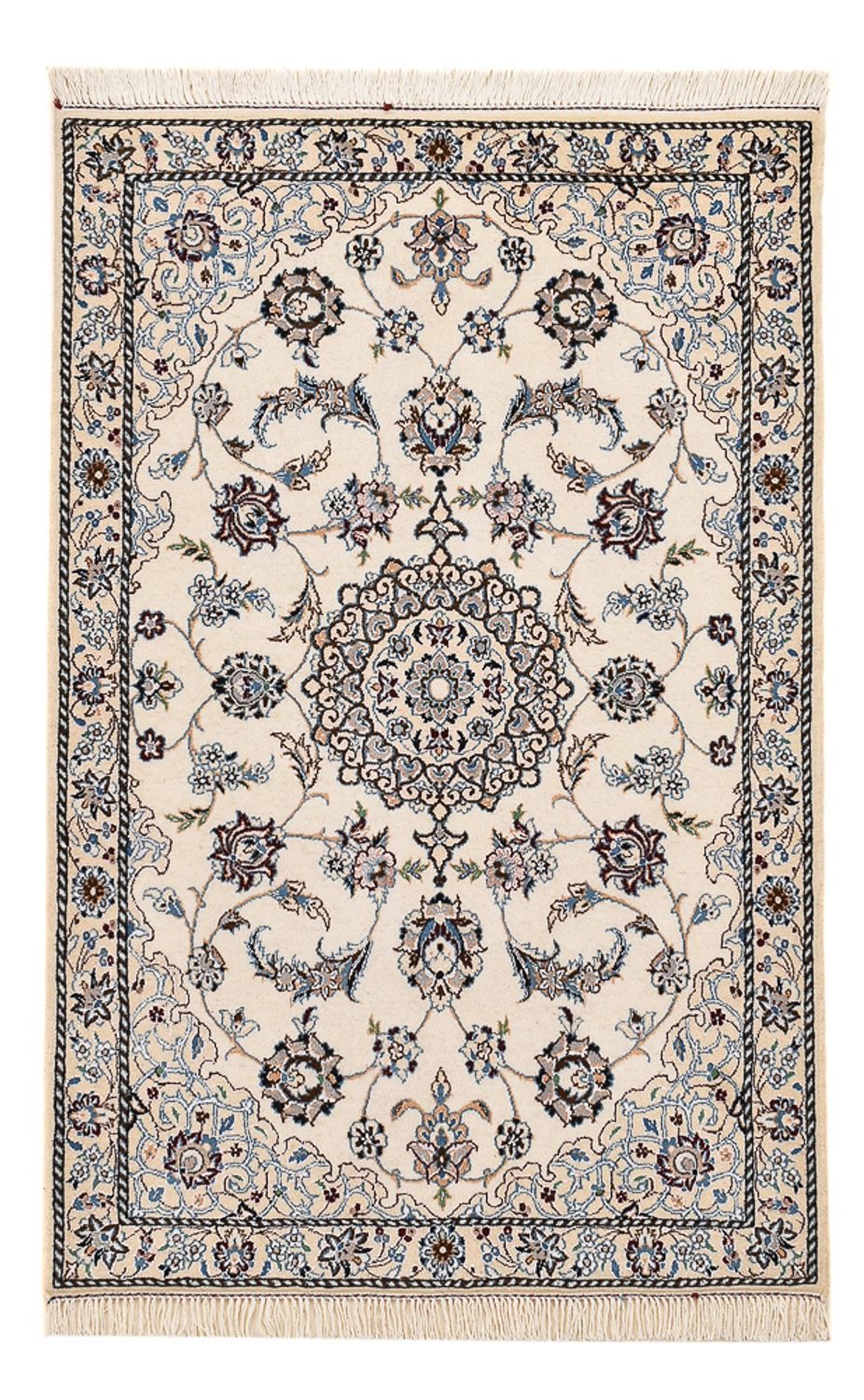 Tapis persan - Nain - Royal - 108 x 71 cm - gris clair