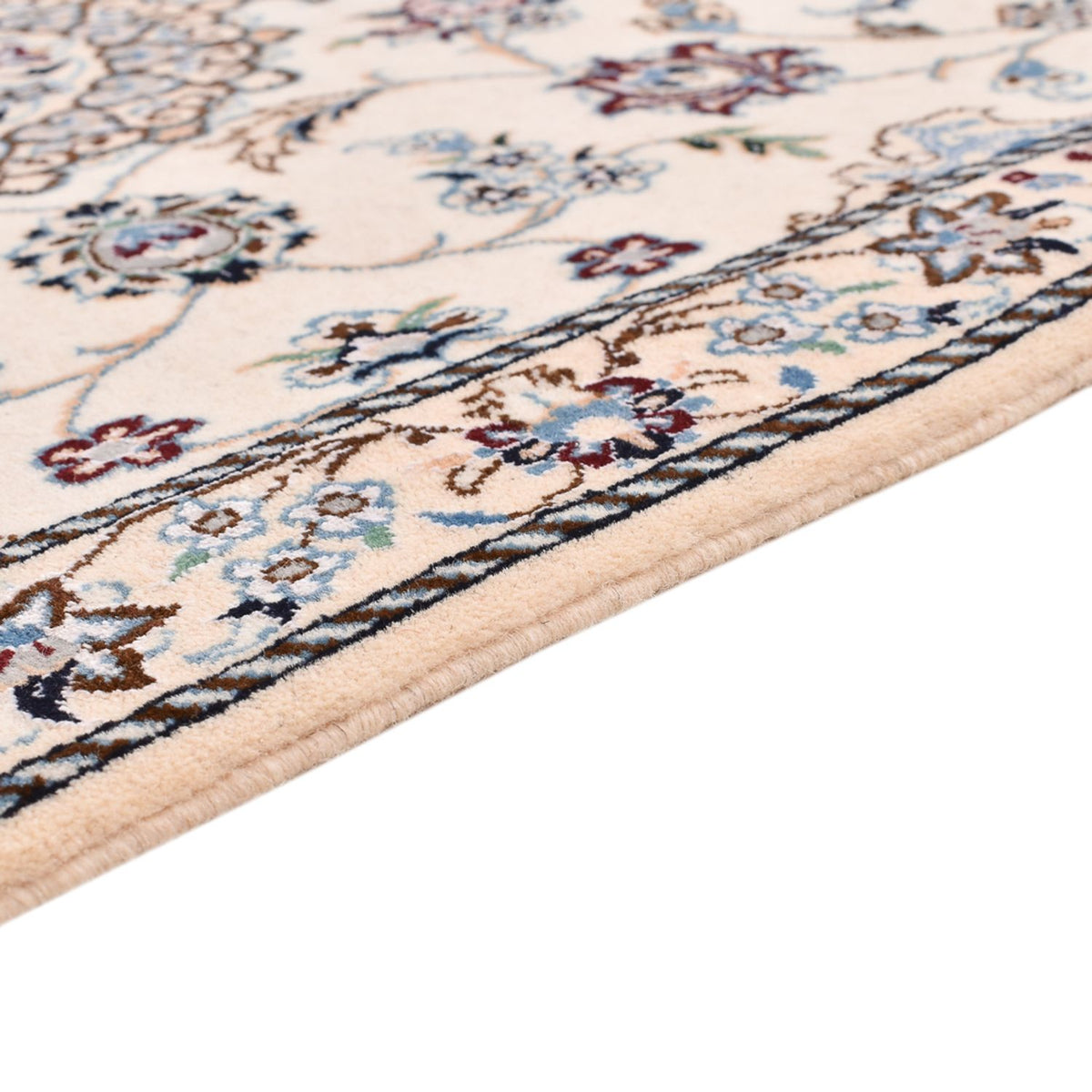 Tapis persan - Nain - Royal - 108 x 71 cm - gris clair