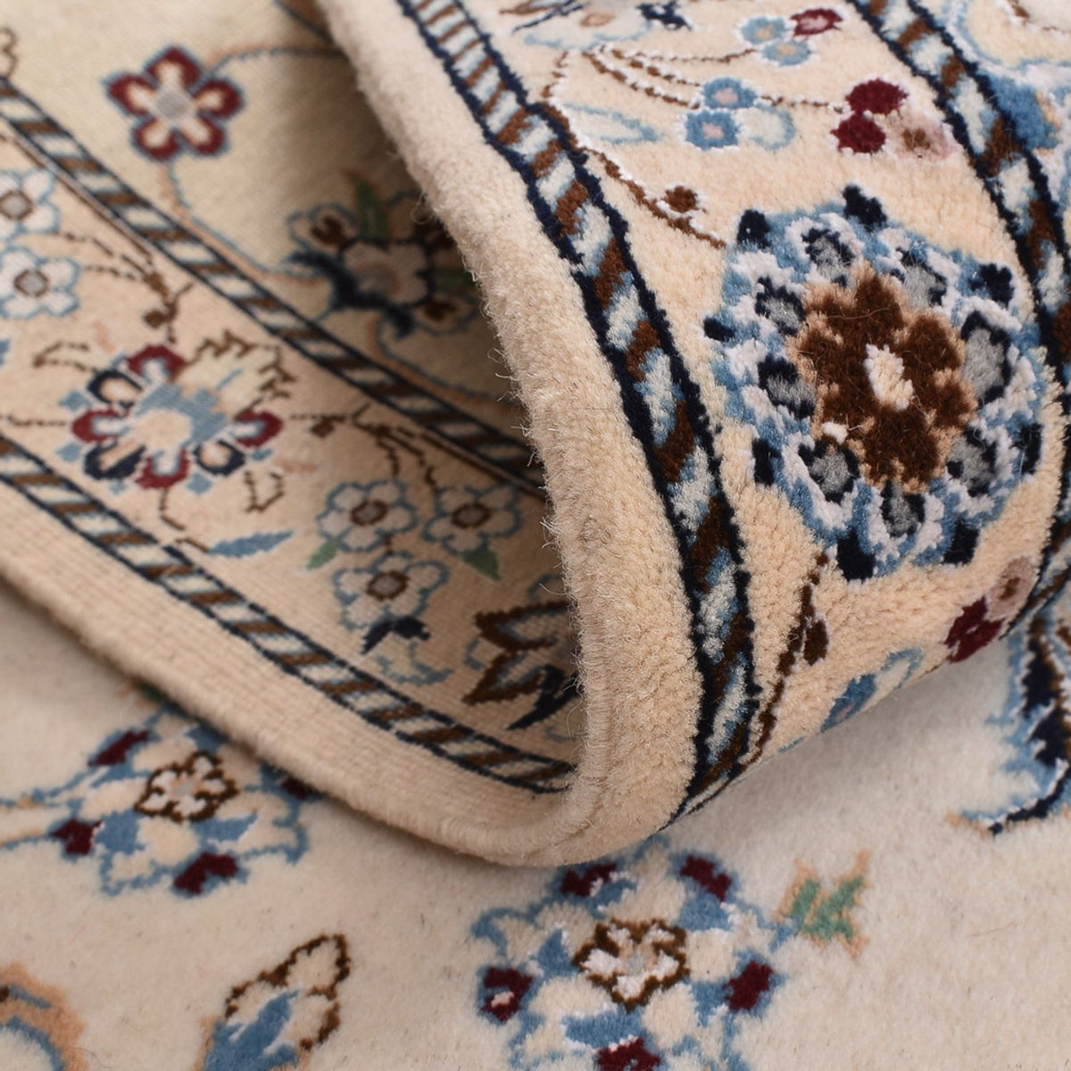 Tapis persan - Nain - Royal - 108 x 71 cm - gris clair