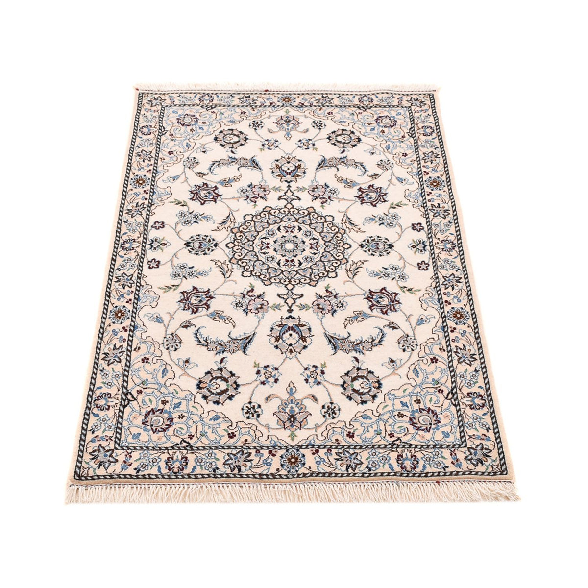 Tapis persan - Nain - Royal - 108 x 71 cm - gris clair