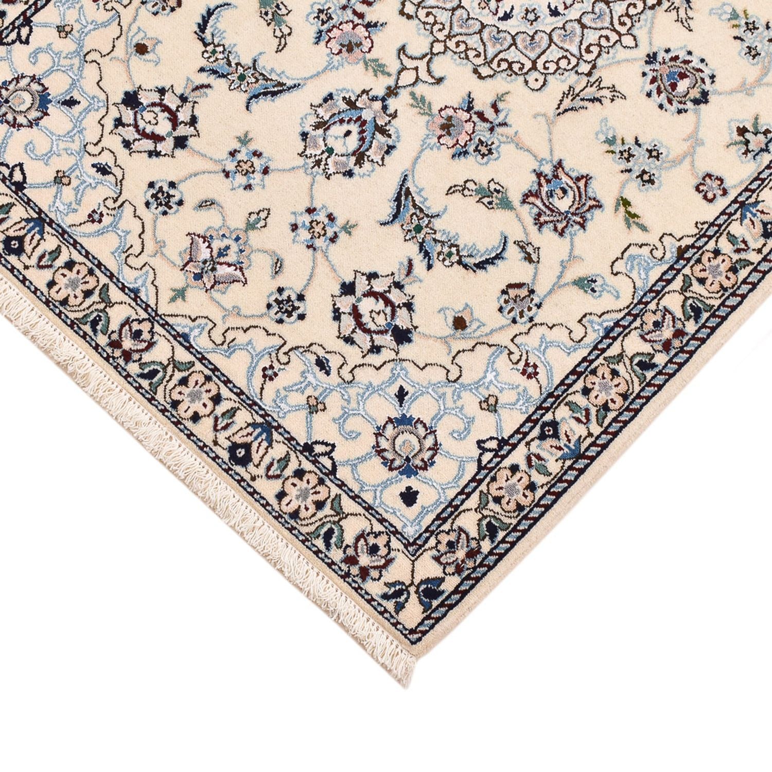 Tapis persan - Nain - Royal - 96 x 64 cm - gris clair