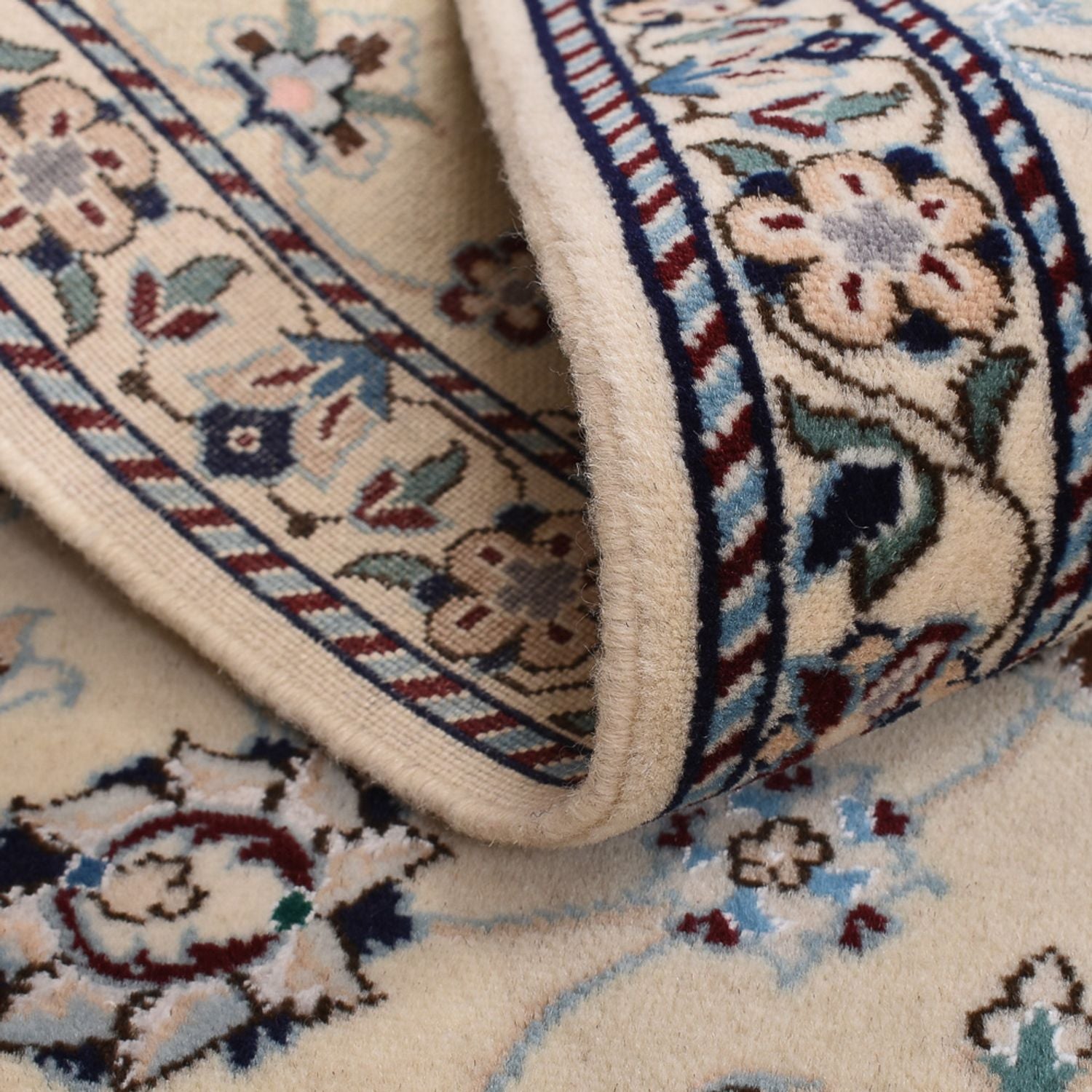 Tapis persan - Nain - Royal - 96 x 64 cm - gris clair