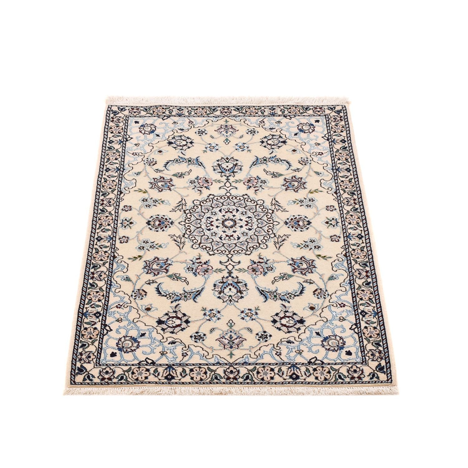 Tapis persan - Nain - Royal - 96 x 64 cm - gris clair