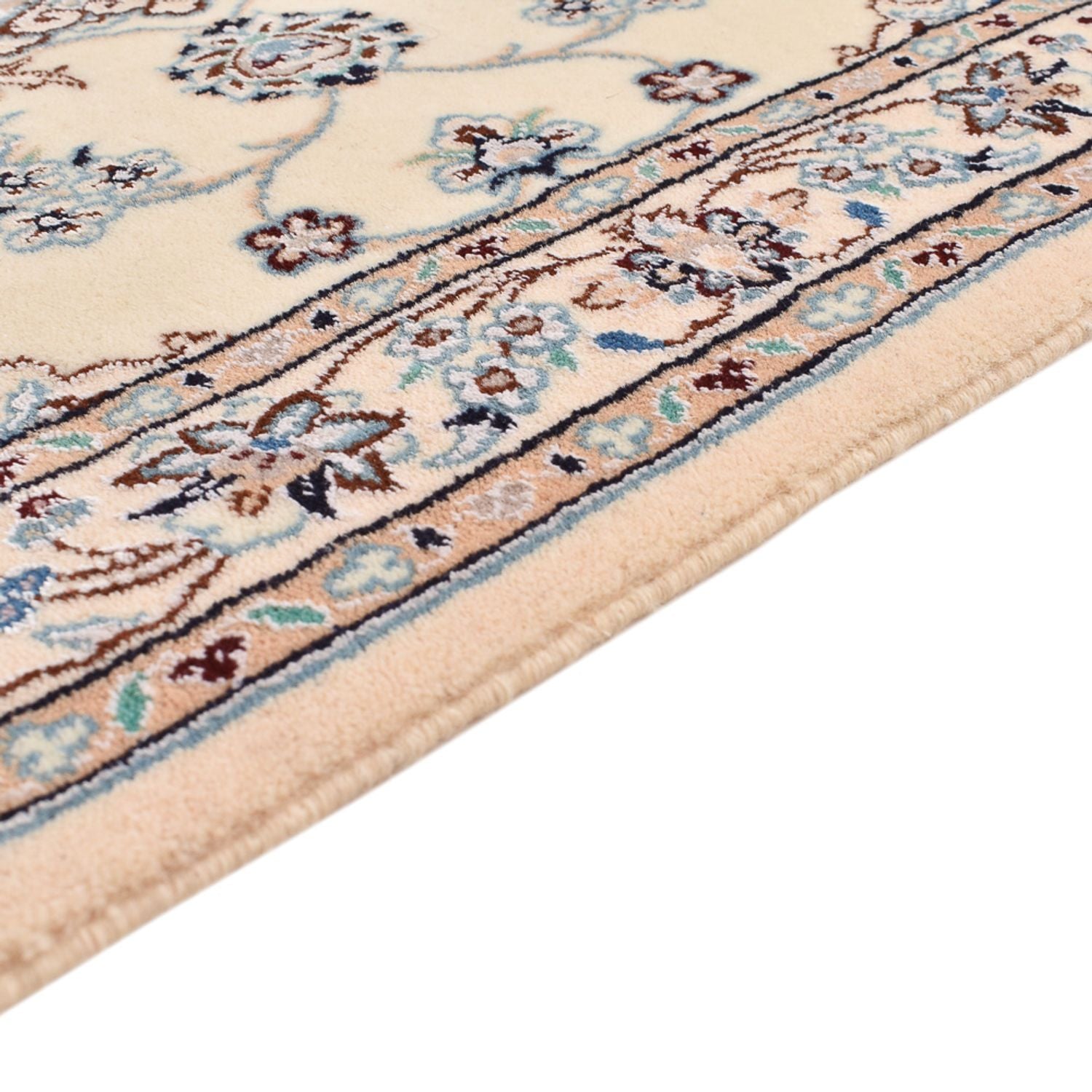 Tapis persan - Nain - Royal - 113 x 74 cm - gris clair