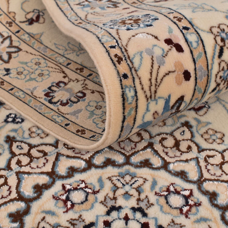 Tapis de couloir Tapis persan - Nain - Premium - 403 x 87 cm - beige