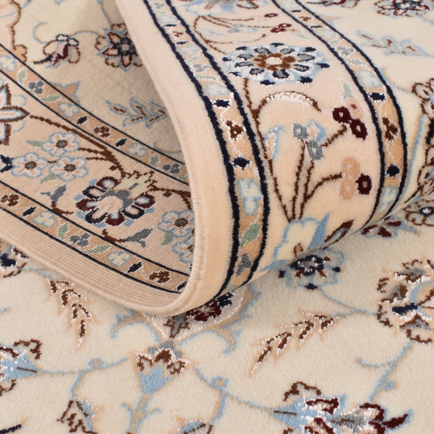 Tapis de couloir Tapis persan - Nain - Premium - 397 x 87 cm - beige