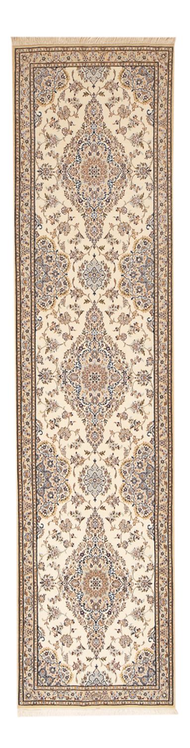 Tapis de couloir Tapis persan - Nain - Premium - 400 x 100 cm - beige
