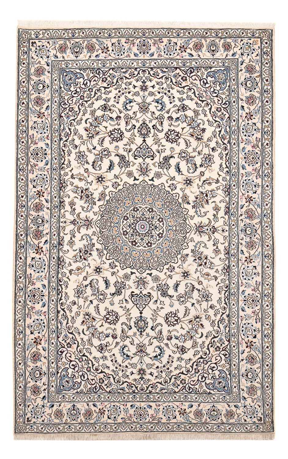 Tapis persan - Nain - Royal - 250 x 155 cm - gris clair