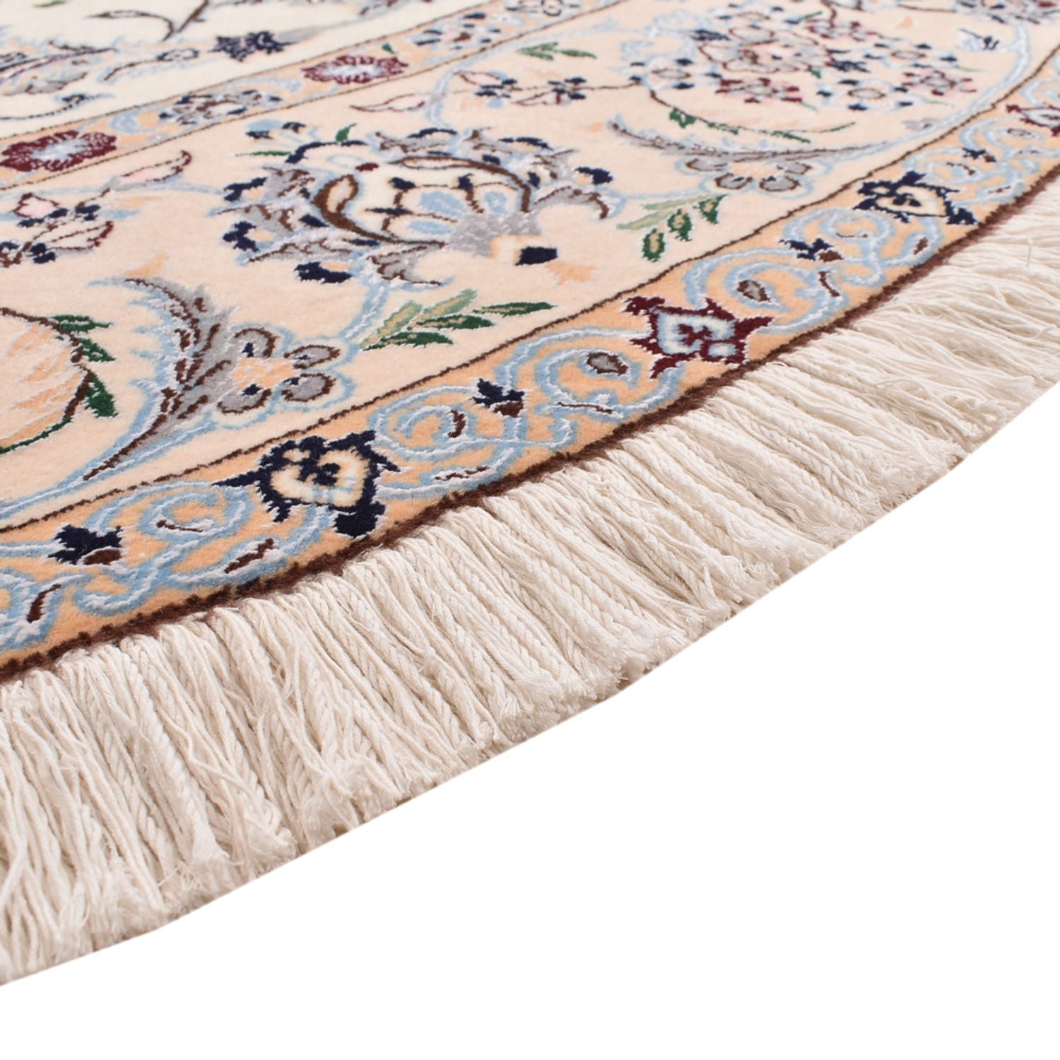 Tapis persan - Nain - Premium ronde  - 252 x 252 cm - crème