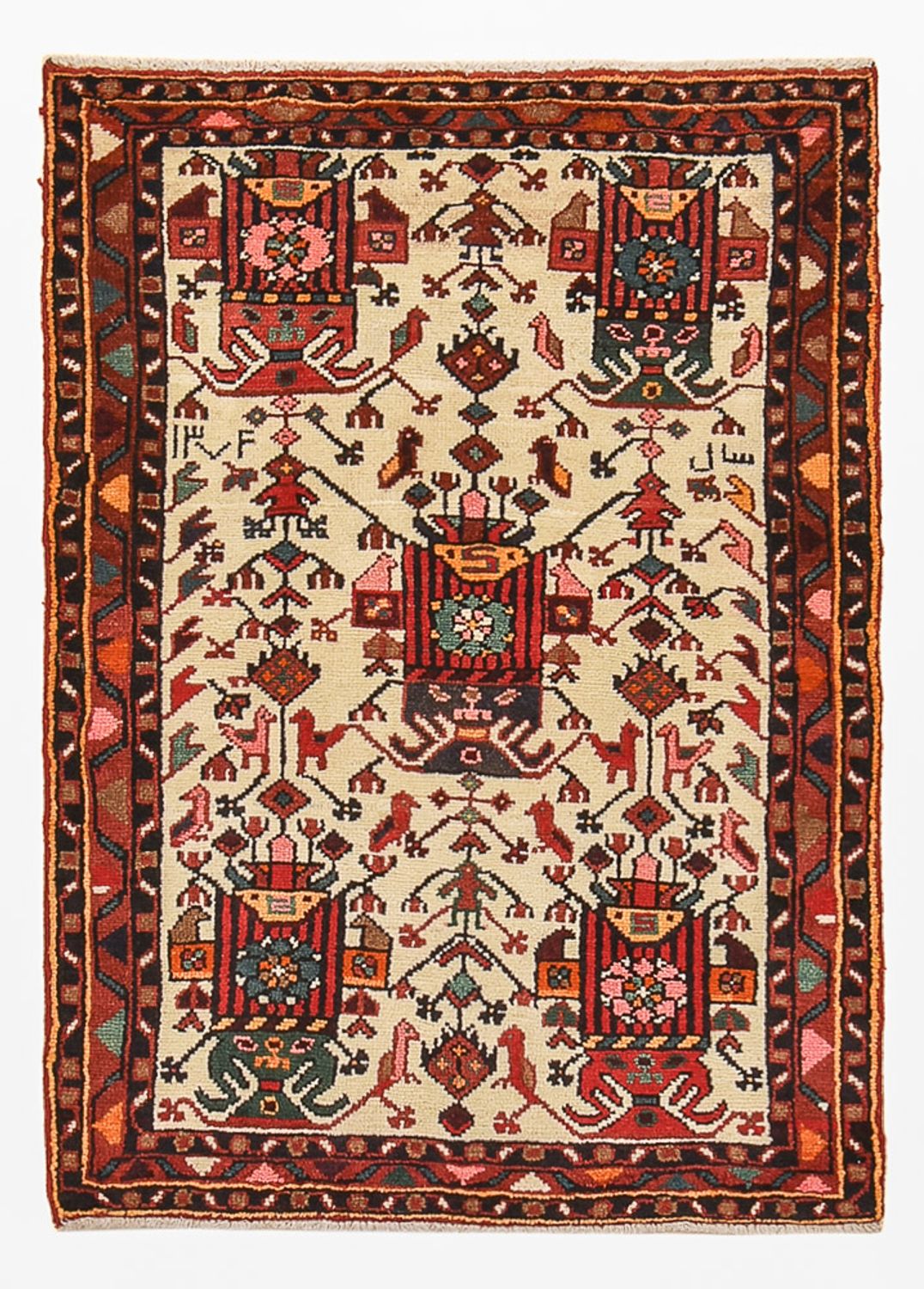 Tapis persan - Nomadic - 123 x 88 cm - multicolore