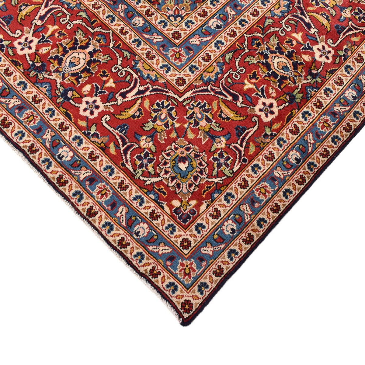 Tapis persan - Keshan - 407 x 296 cm - bleu foncé