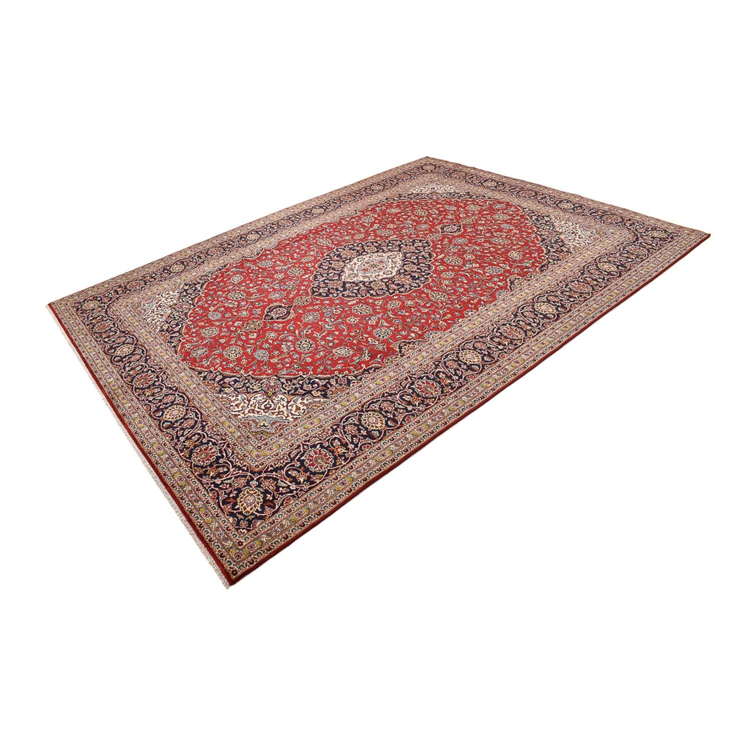 Tapis persan - Keshan - 392 x 293 cm - rouge