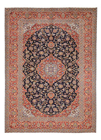 Tapis persan - Keshan - 398 x 295 cm - bleu foncé