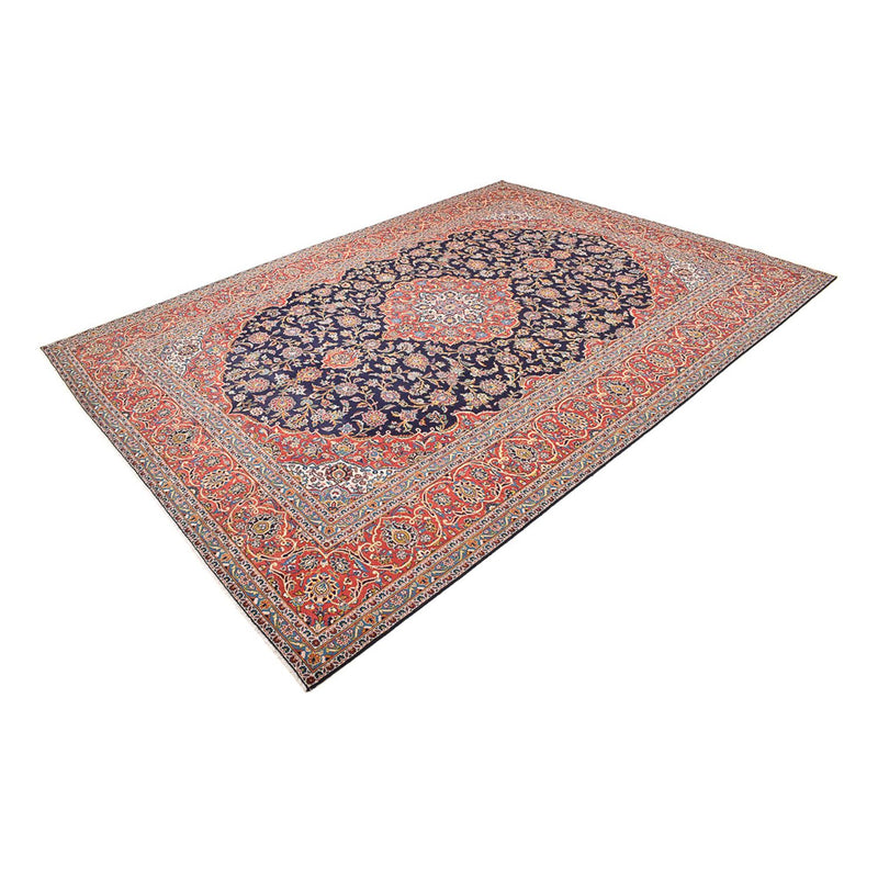 Tapis persan - Keshan - 398 x 295 cm - bleu foncé