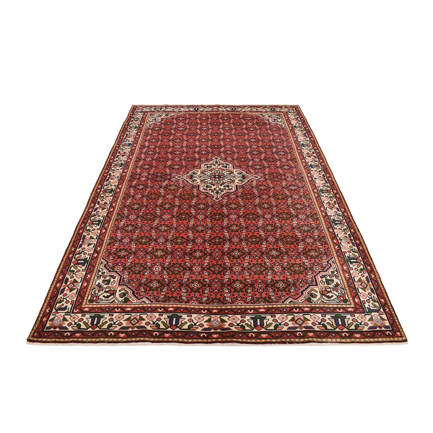Tapis persan - Nomadic - 297 x 191 cm - rouge clair
